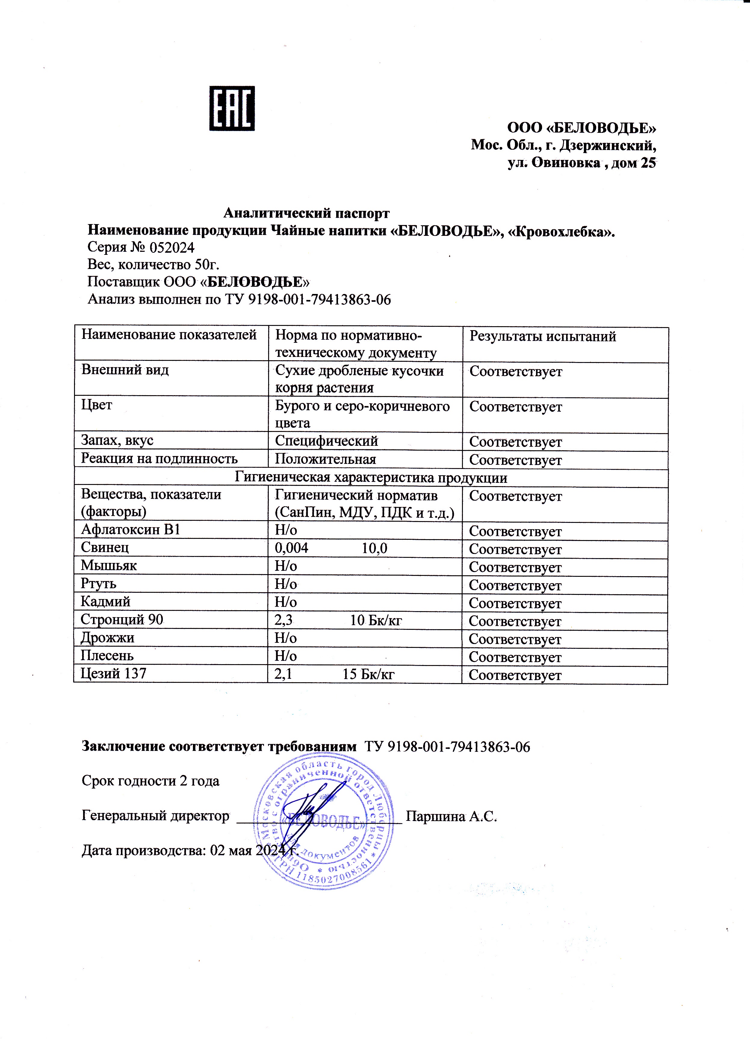 Паспорт №052024